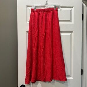 Abercrombie Red Midi Skirt Size XSP